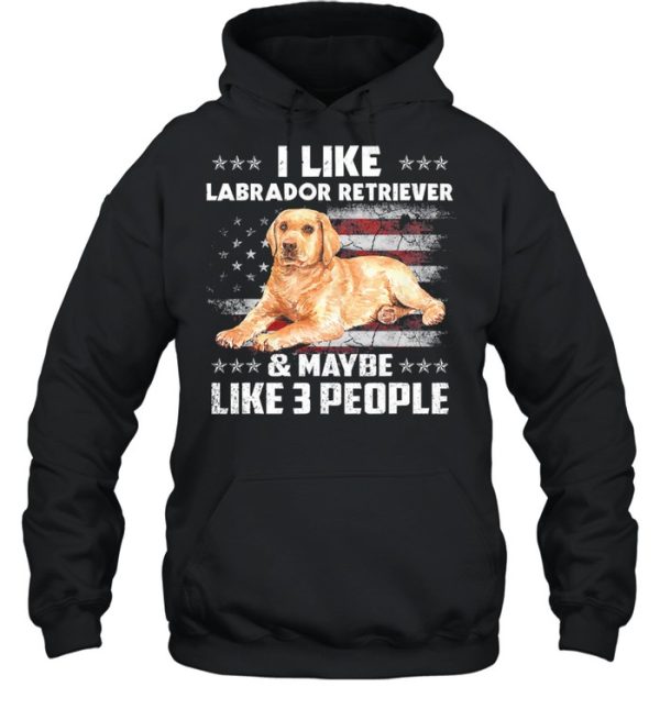 I like retriever and maybe like 3 people American flag shirt